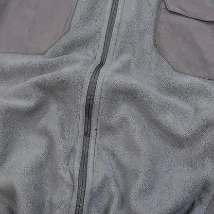 Grey Columbia technical zip up fleece Large y2k style autumn adjustable waist convert