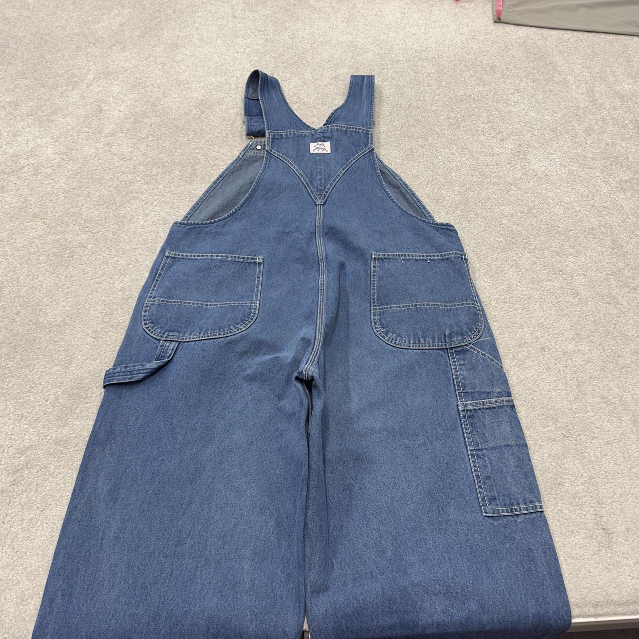 Lady Liberty baggy dungarees denim overalls navy blue