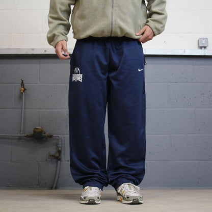 00s Nike tracksuit bottoms navy 3XL loose y2k style sportswear track pants gym wear