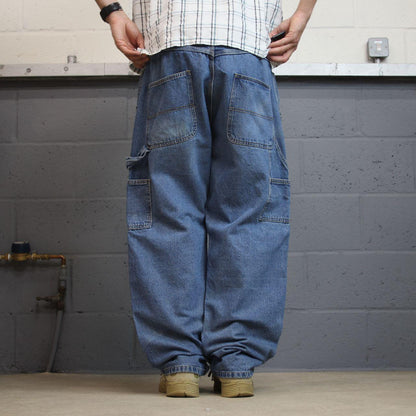 Denim carpenter jeans y2k W40L32 blue Loose straight leg skater style work cargos