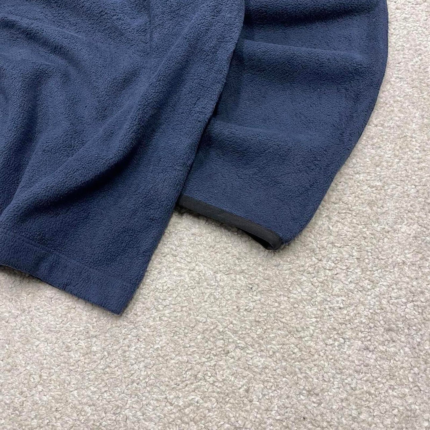 00s Nike technical fleece XL navy embroidered swoosh logo quarter zip pullover autumn y2k style