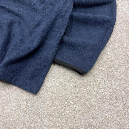 00s Nike technical fleece XL navy embroidered swoosh logo quarter zip pullover autumn y2k style