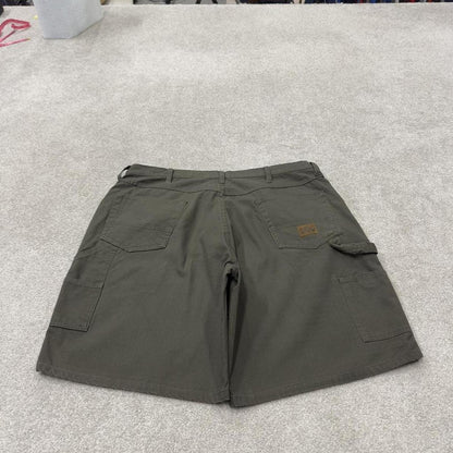 Baggy carpenter shorts canvas cargo green Big Smith skater style surf jorts