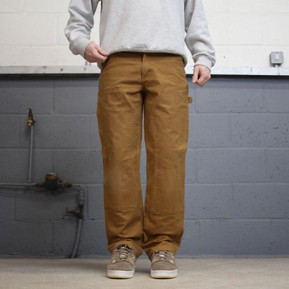 Vintage Carhartt carpenter jeans tan W32L30 90s skater style canvas cargos