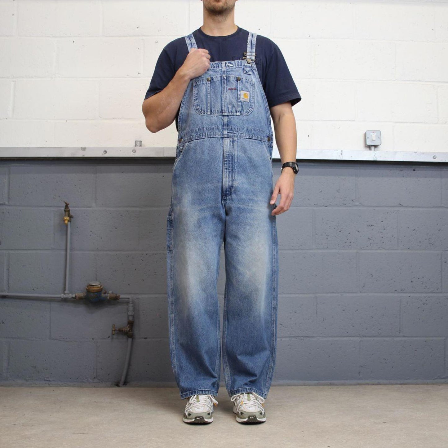 Blue Carhartt dungarees W38L30 mens denim overalls utility worker