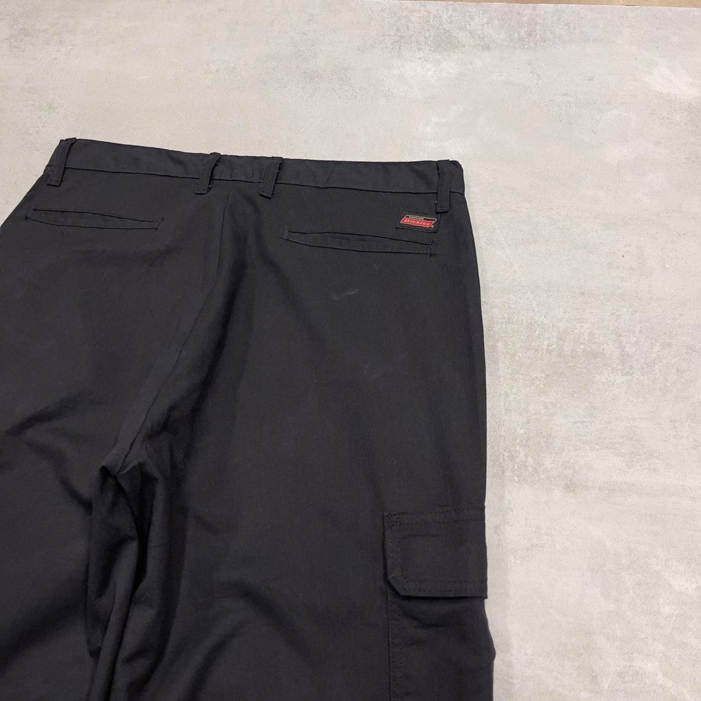 Baggy Dickies cargo trousers W34L34 black loose chino style skater cargo pants