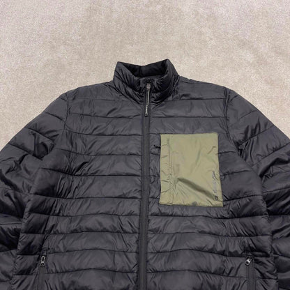 00s Quiksilver technical puffer jacket S men's black y2k style lightweight Packable Stowable coat