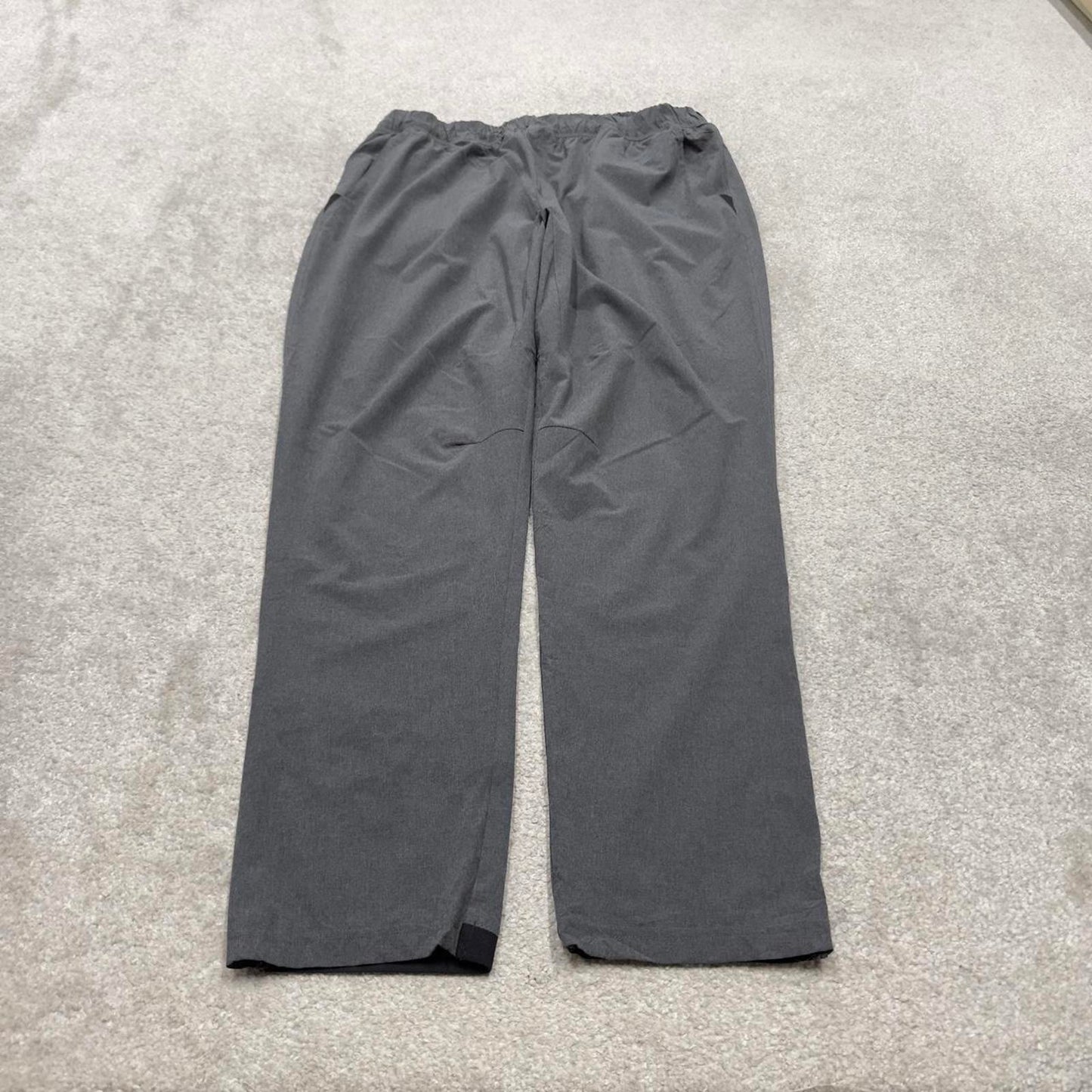 Grey loose Adidas trackies XL y2k style sportswear track pants print logo