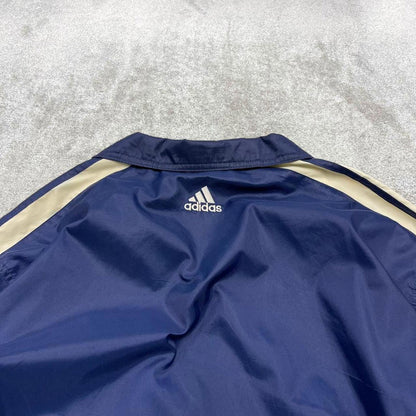 Vintage Adidas technical windbreaker bomber jacket XL men's navy y2k 00s style full zip boxy coat