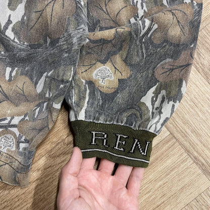 Vintage Renegade camo paintball jersey 90s Boxy fit Mossy Oak camouflage long-sleeved drill top
