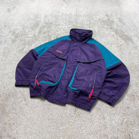 00s Columbia technical windbreaker jacket L men's purple y2k style autumn