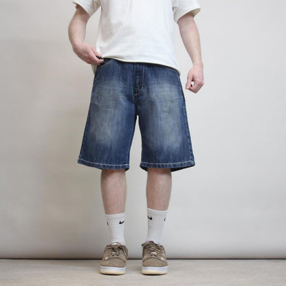 Mens baggy denim shorts W36