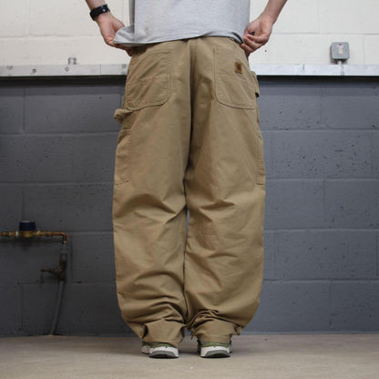 Carhartt baggy cargo pants wide leg khaki Loose skate style carpenter work pants