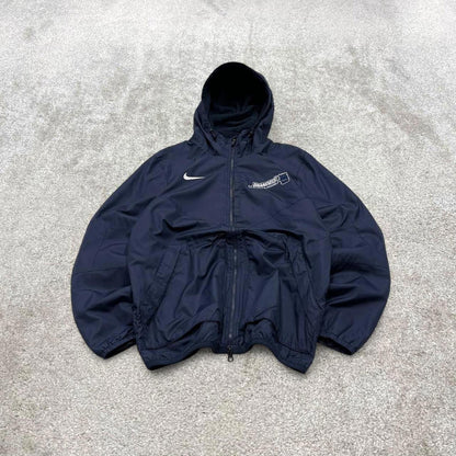 00s Nike technical windbreaker jacket Medium men's navy y2k hooded full zip up coat technical