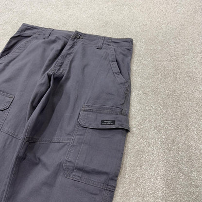 Wrangler cargo pants y2k grey W34L30 relaxed fit skater work utility pants