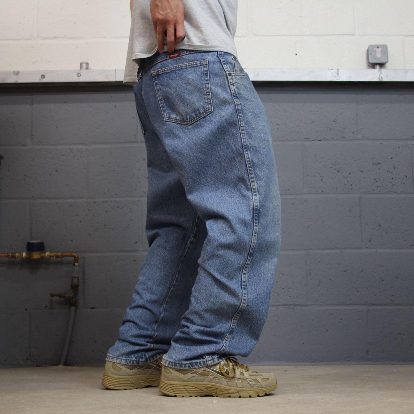 Vintage Wrangler jeans denim pants blue Loose straight leg 5 pocket 100% cotton denim jeans