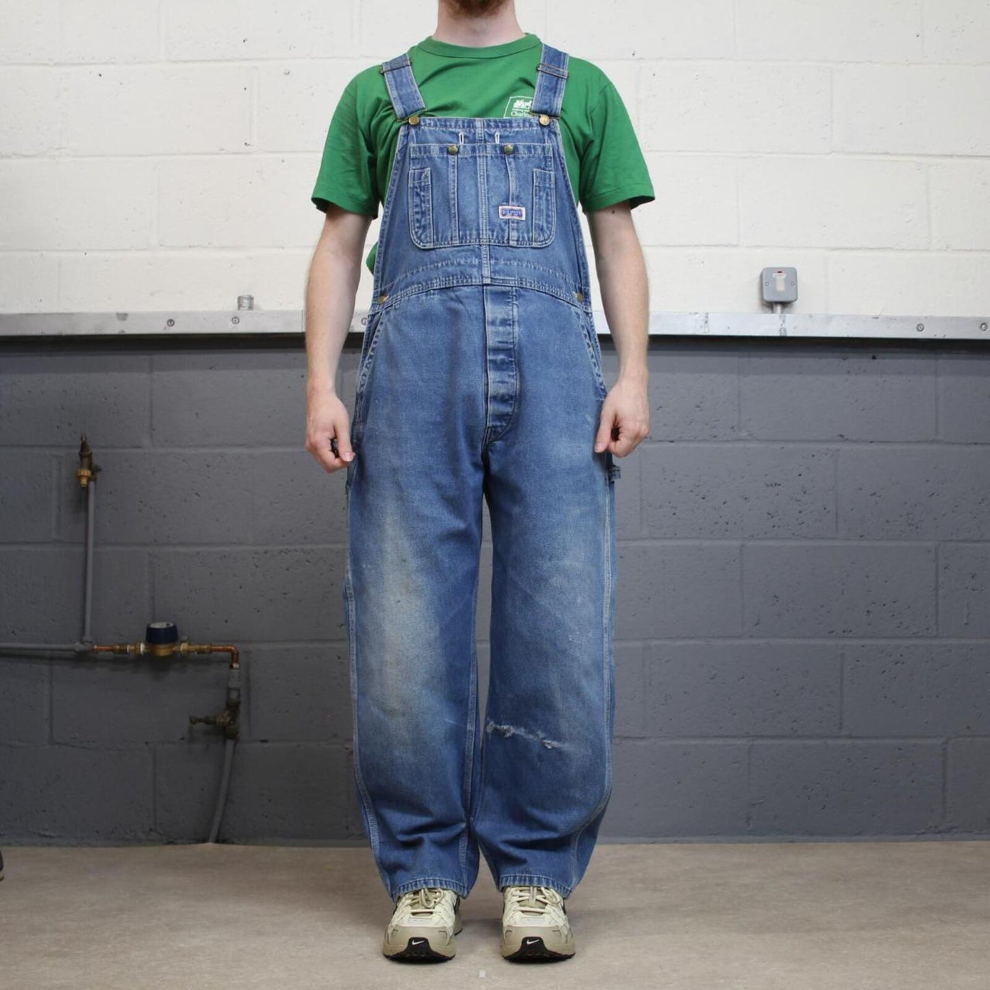 Vintage dungarees denim overalls blue Big Smith workwear bib & brace utility