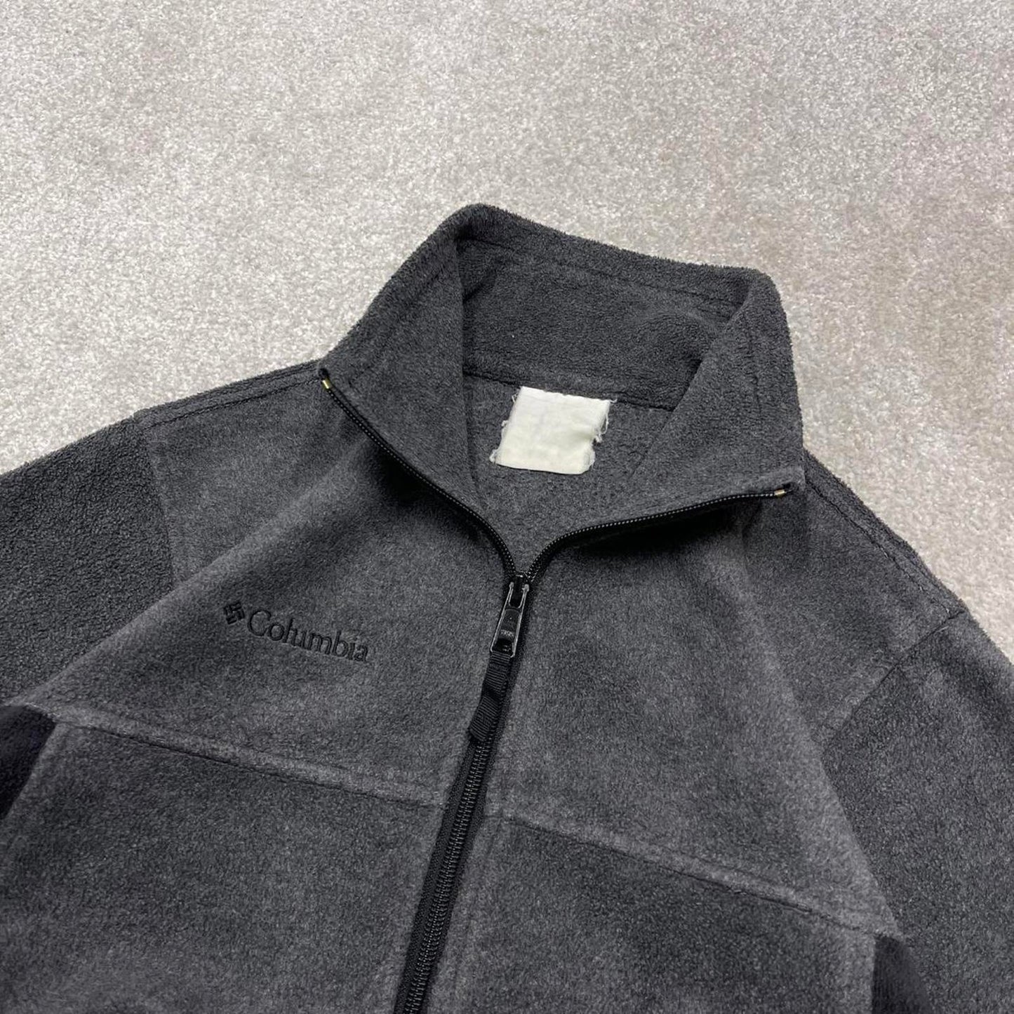 Grey Columbia technical fleece Medium women's y2k style full zip up autumn