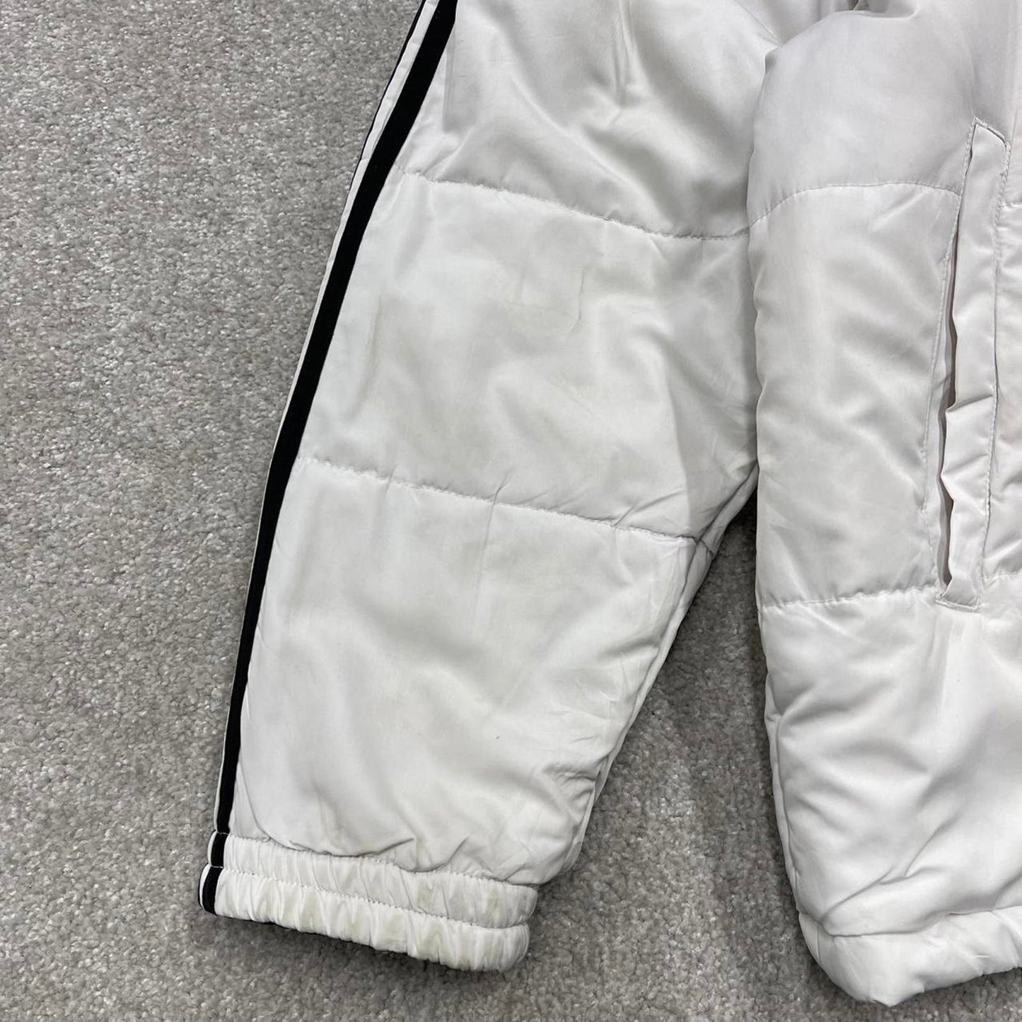 Vintage Y2K adidas reversible windbreaker jacket Padded embroidered side stripe technical coat