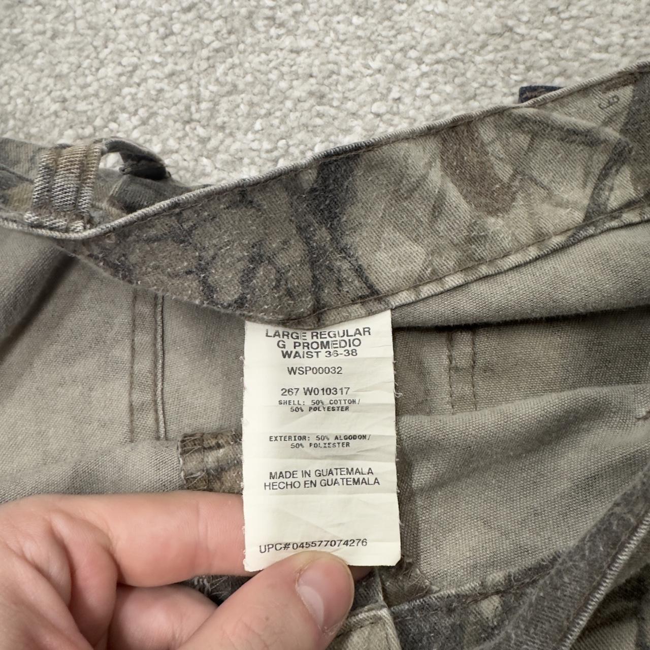 Vintage Liberty baggy camo cargo pants khaki Loose leg camouflage Y2K hunting style trousers