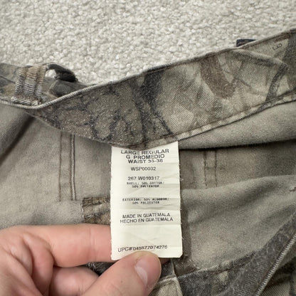 Vintage Liberty baggy camo cargo pants khaki Loose leg camouflage Y2K hunting style trousers