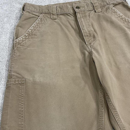 Carhartt carpenter shorts dungaree fit tan Loose cargo skater work shorts