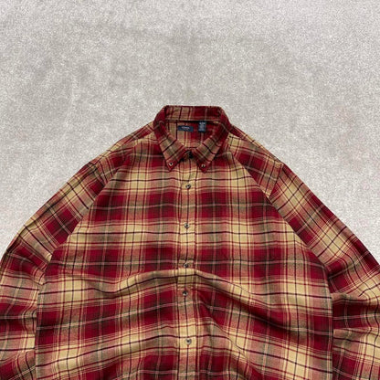 Arrow check flannel shirt XL men's long sleeve button up checkered autumn y2k style