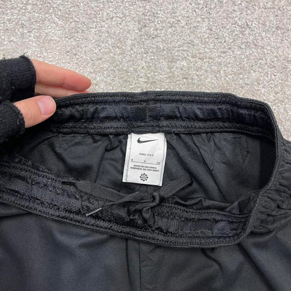 Y2k Nike tracksuit bottoms Small men's black slim joggers casual Dri-Fit gym wear track pants