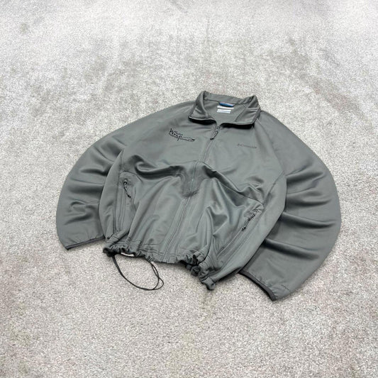 00s grey Columbia soft shell technical fleece XL men's y2k style grey full zip autumn outdoors