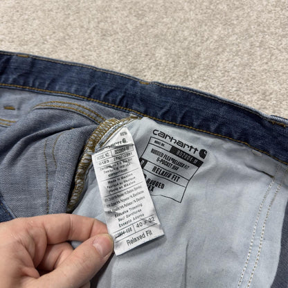 Y2K Carhartt straight leg jeans y2k W40L32 blue Relaxed fit 2000s style workwear jeans