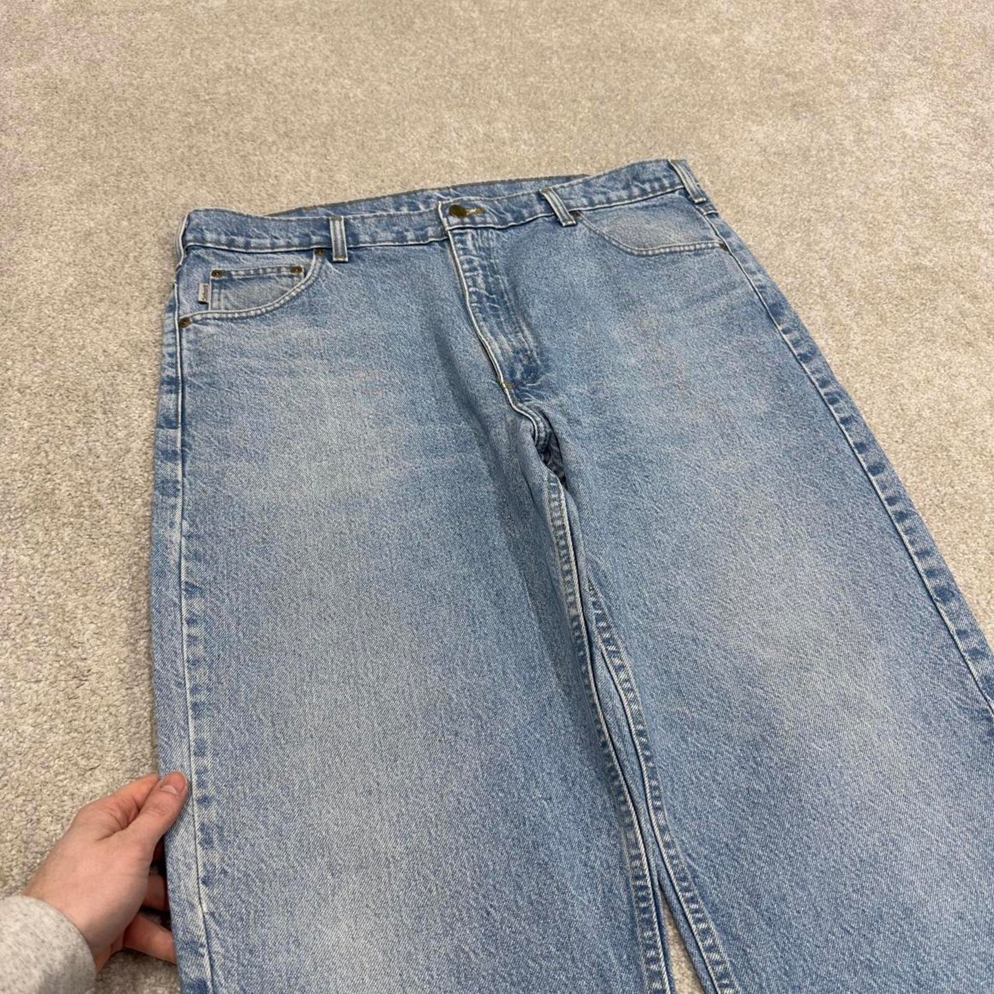 Y2K vintage Carhartt denim jeans blue Loose straight leg denim skate style workwear pants