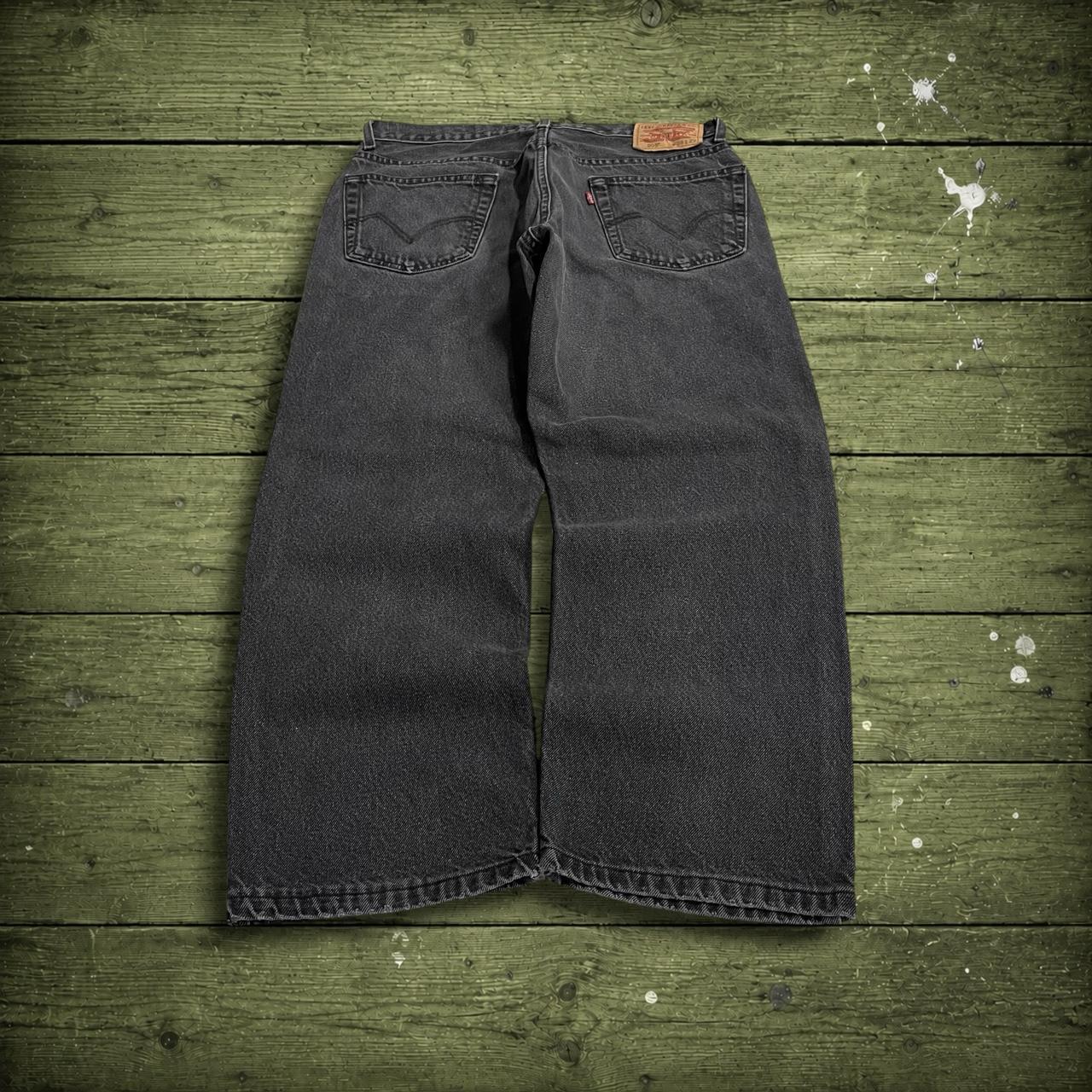 Levi's 505 straight fit jeans y2k black Regular straight leg denim pants red tab logo