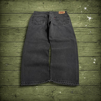 Levi's 505 straight fit jeans y2k black Regular straight leg denim pants red tab logo