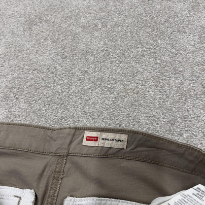 Wrangler cargo pants y2k beige W33L30 Slim Straight leg relaxed skater work pants