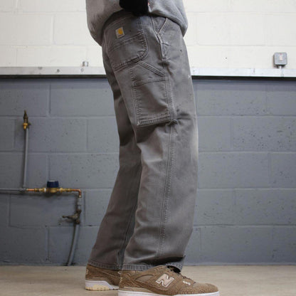 00s Carhartt carpenter jeans workwear W38L30 grey canvas 90s skater style loose cargo pants