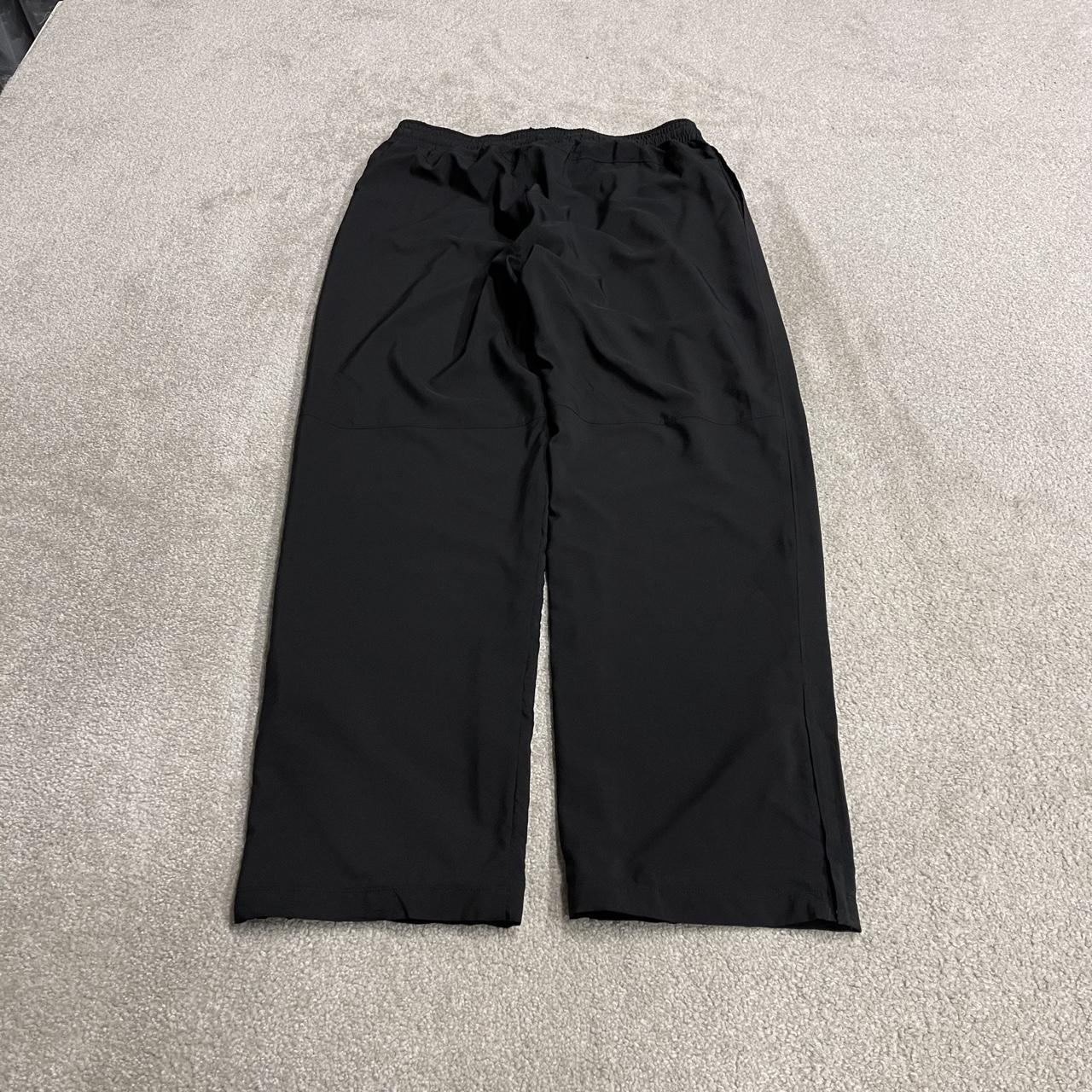 Y2K Reebok tracksuit bottoms black Large floaty leg drawstring gym track pants