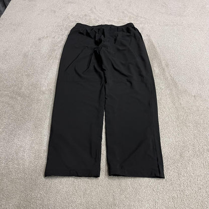 Y2K Reebok tracksuit bottoms black Large floaty leg drawstring gym track pants