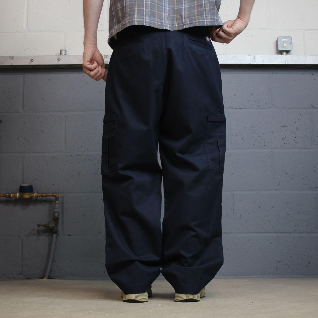 Dickies baggy cargo pants W34L30 navy Chino style utility skate work trousers