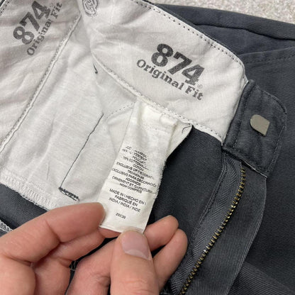 Y2k Dickies 874 work pants grey W27L28 Straight leg chino style workwear skater trousers