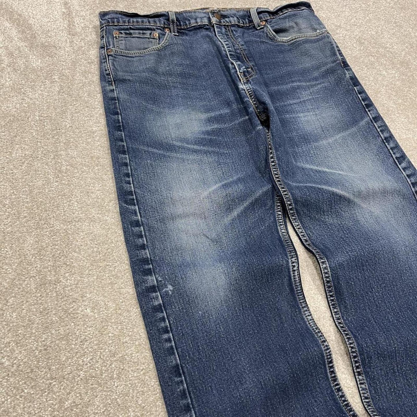 Y2k Levi's 505 jeans straight leg blue Casual denim pants red tab logo
