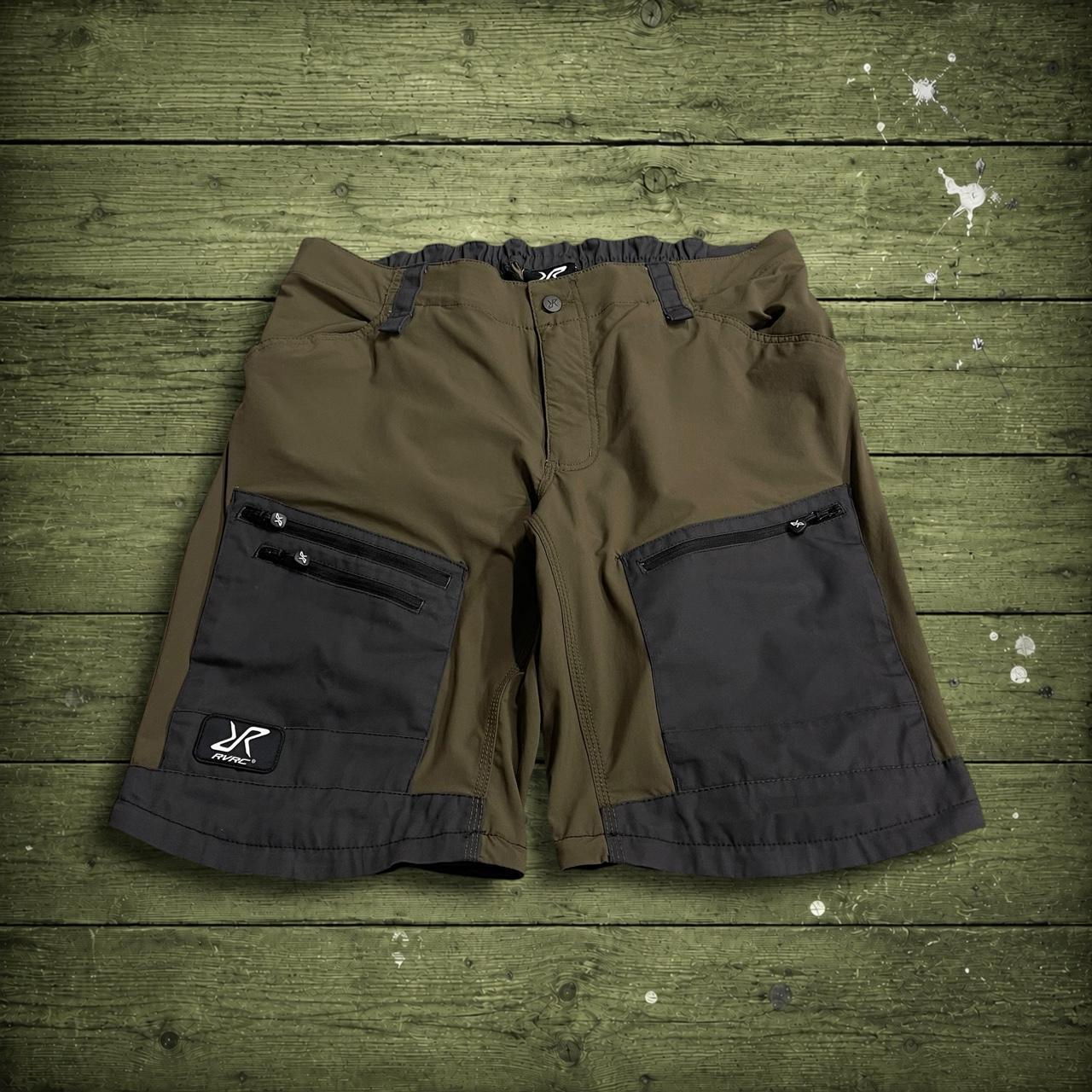 Convertible technical hiking pants y2k green RVRC trouser shorts with zip of legs