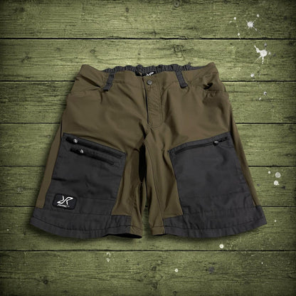 Convertible technical hiking pants y2k green RVRC trouser shorts with zip of legs