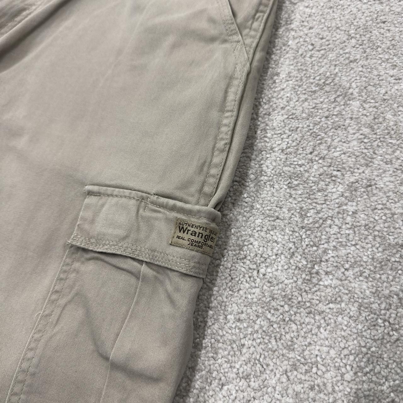 Baggy Wrangler cargo pants y2k beige Wide leg 2000s style skater work pants