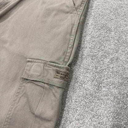 Baggy Wrangler cargo pants y2k beige Wide leg 2000s style skater work pants