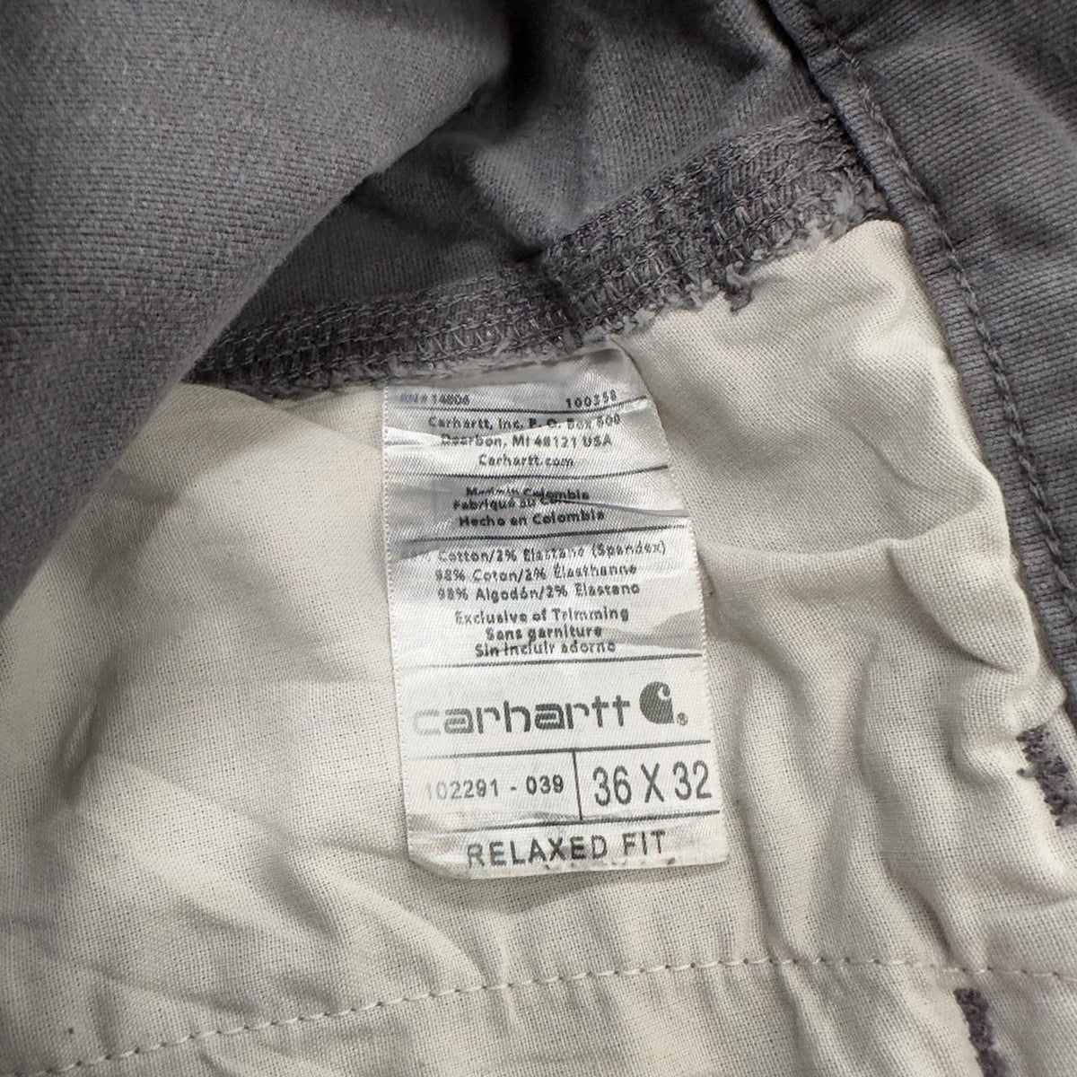 Carhartt carpenter pants relaxed y2k grey Straight leg skater style workwear pants