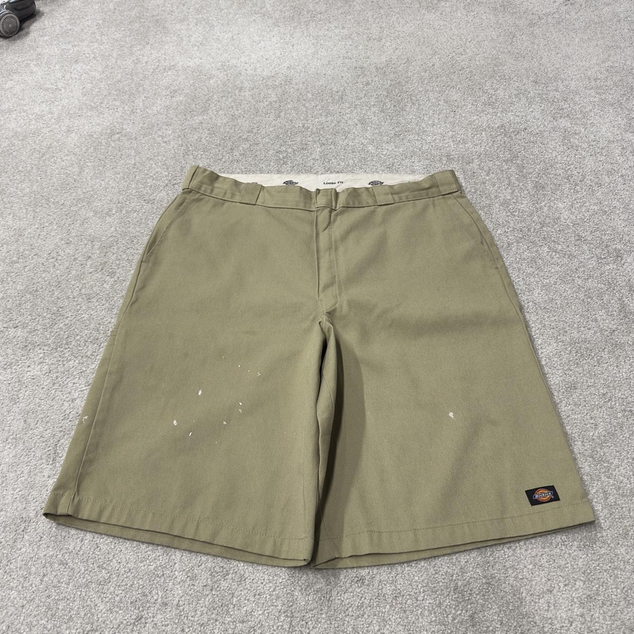 Dickies extra baggy carpenter shorts khaki Chino skater shorts long wide leg surf style