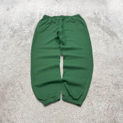 Y2K Starter sweatpants green cuffed joggers Loose embroidered tracksuit bottoms