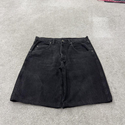 Wrangler denim shorts y2k black Loose jorts summer festival
