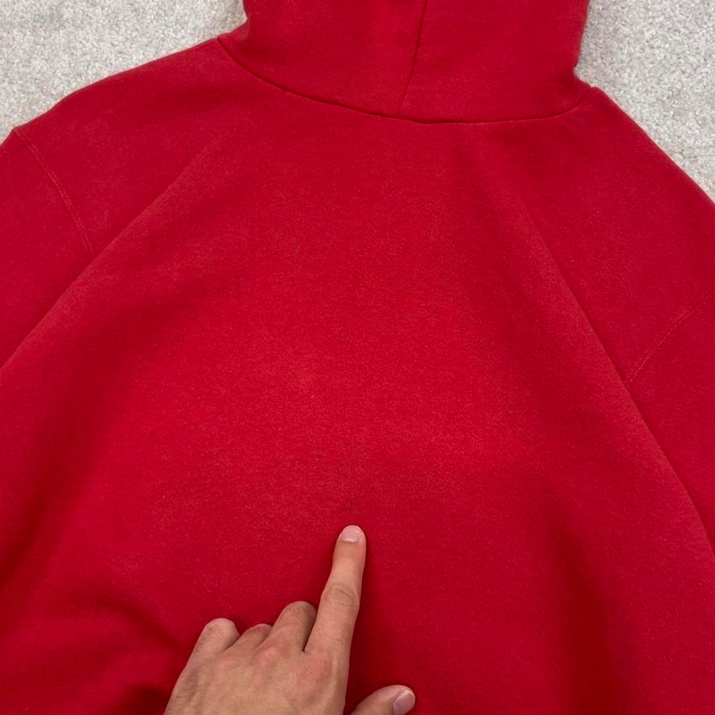Red Nike Athletics hoodie Small boxy y2k 00s pull over hooded sweatshirt embroidered Swoosh logo