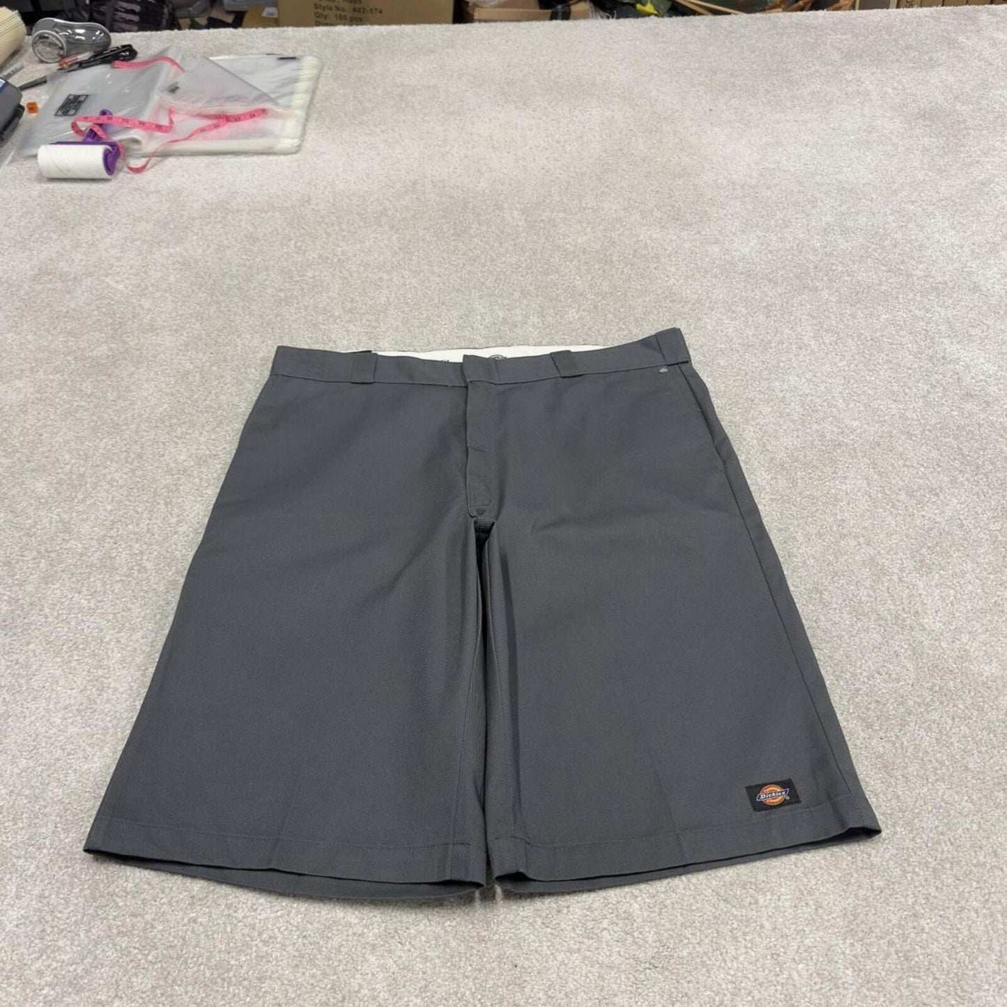Y2K Dickies baggy cargo shorts skater style grey W40 Loose chino style shorts